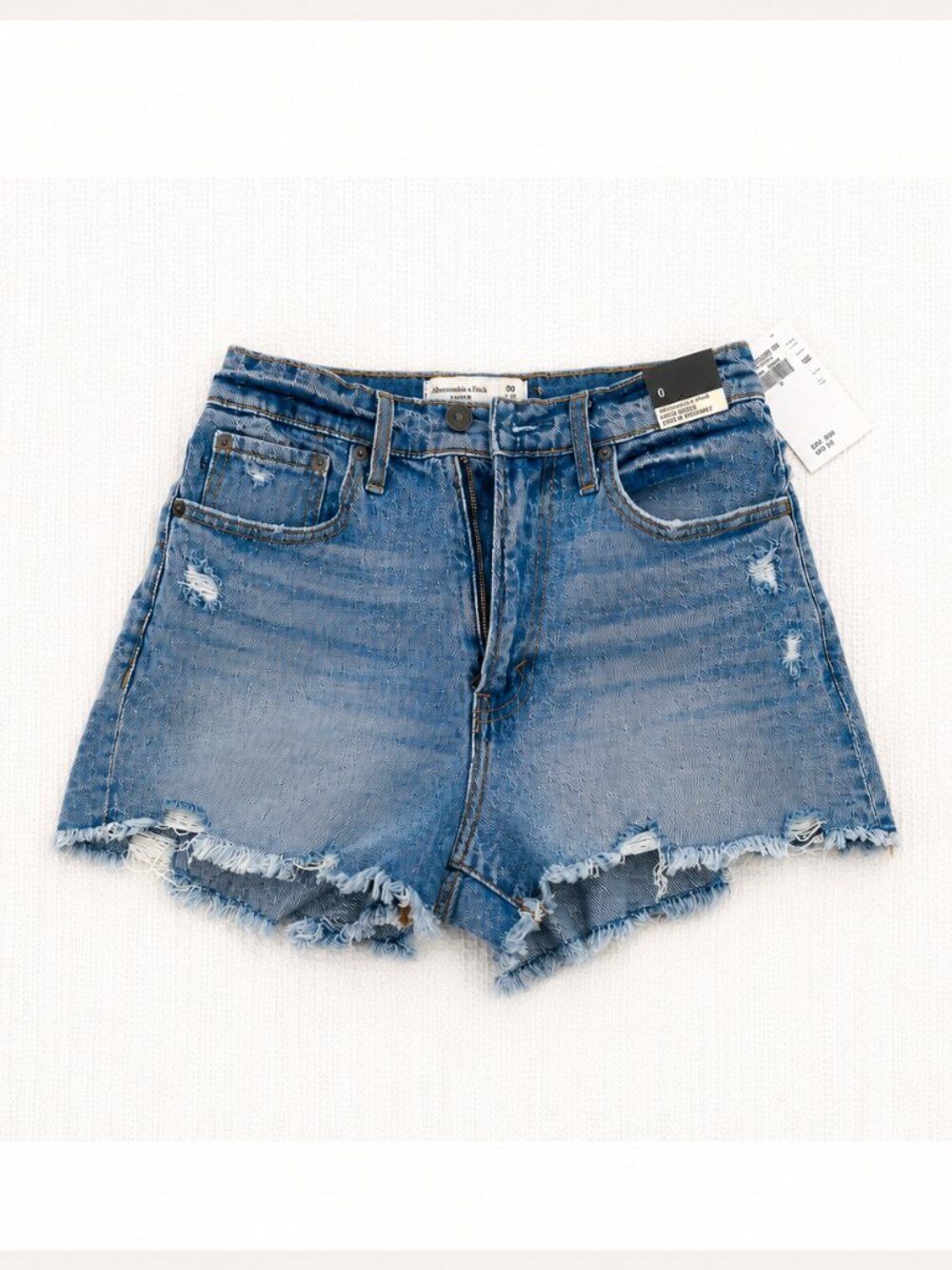 NWT Abercrombie & Fitch High Rise Denim Shorts - Size 0